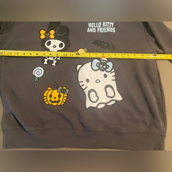 NWT Halloween Hello Kitty Friends Sanrio sweatshirt fleece ghost Keroppi 🐸 👻 - Picture 9 of 12